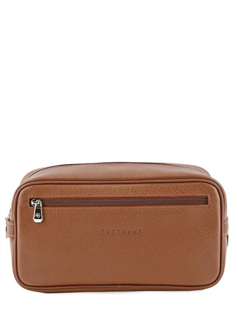 NEW LONGCHAMP women's le foulonne toiletry case in caramel